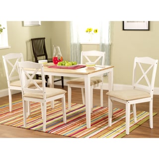 See Reviews Simple Living White 5-piece Crossback Dining Set