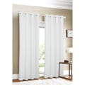 Linen Grommet Top 96-inch White Curtain Panel
