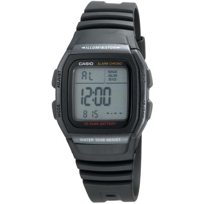 Casio Men's Classic Alarm Chrono Black Rubber Strap Watch