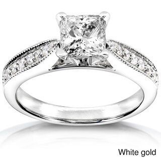 14k White Gold 1 1/6ct TDW Diamond Engagement Ring