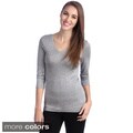 24/7 Comfort Apparel Women's Reversible 3/4-Sleeve Top