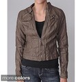 Ci Sono by Adi Juniors Faux Leather Zip-front Jacket