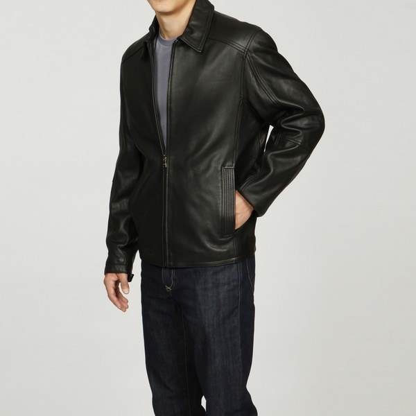 Collezione Men's New Zealand Lamb Leather Jacket Overstock™ Shopping