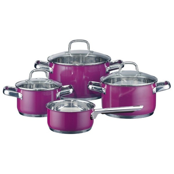 Elo Trend Color Purple Stainless Steel 7piece Cookware Set 13729668 Shopping