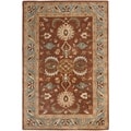 Handmade Heritage Darab Brown/ Blue Wool Rug (4' x 6')