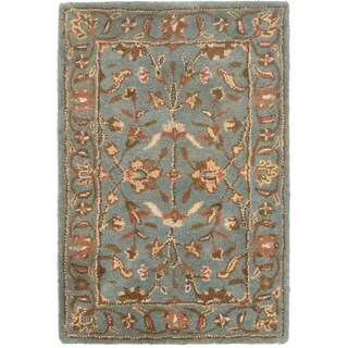 Handmade Heritage Nir Blue Wool Rug (2' x 3')