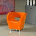Christopher Knight Home Modern Orange Microfiber Accent Chair