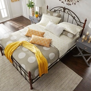 Buy  TRIBECCA HOME Newcastle Graceful Scroll Bronze Iron Queen-sized Poster Bed