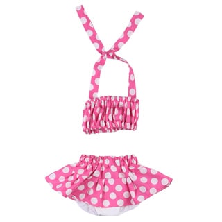 Just Girl's Pink Polka Dot Bathing/ Sun Suit