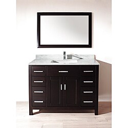 Buy Online Chloe 48-inch Espresso Carrera Single Sink Vanity Set