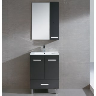 Buy Online Atwood Black Wood/ White Ceramic Vanity
