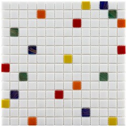 For sale Somertile 12x12-inch Cuivre 1-inch Happy Translucent Glass Mosaic Tiles (Case of 13)