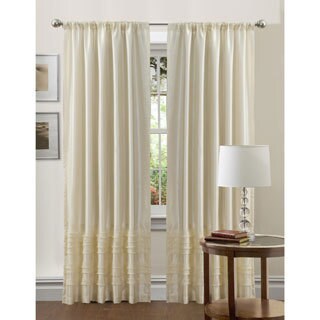 Lush Decor Ivory 84-inch Paloma Curtain Panel