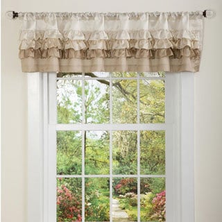 Lush Decor Neutral Starlet Valance