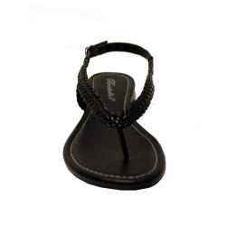 Oceanstar Women's Black Braided Thong Sandals - 13745445 - Overstock.com Shopping - Great Deals 