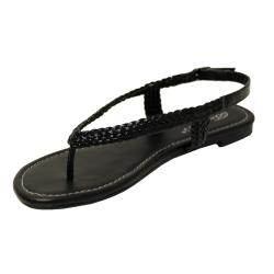 Oceanstar Women's Black Braided Thong Sandals - 13745445 - Overstock.com Shopping - Great Deals 