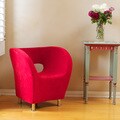 Christopher Knight Home Modern Red Microfiber Accent Chair
