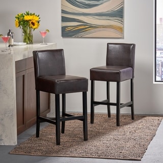 For sale Christopher Knight Home Lopez Brown Leather Bar Stools (Set of 2)