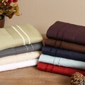 Fashion Street Microfiber Embroidered 4-piece Sheet Set