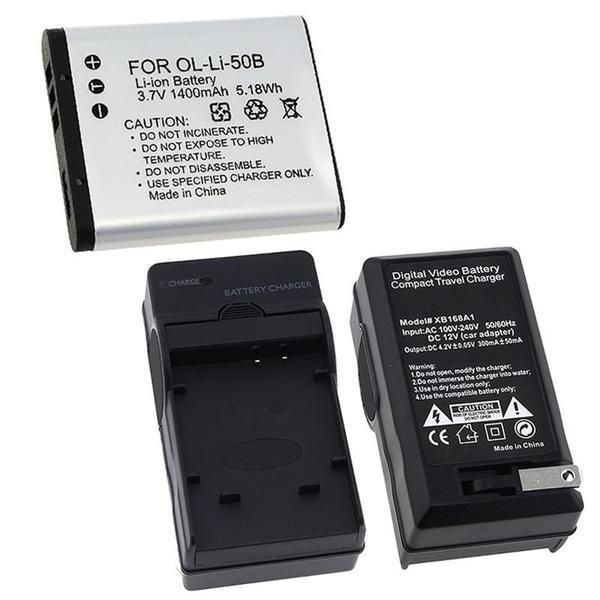 Battery/ Charger Set for Olympus Stylus Tough 6020/ 8000/ 8010