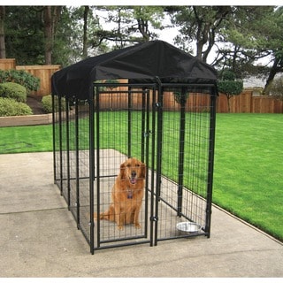 Lucky Dog Black Uptown Welded Wire Dog Kennel