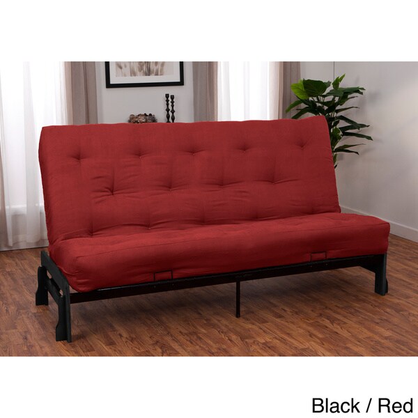Boston Microfiber Suede 10-inch Inner Spring Full-size Futon Set