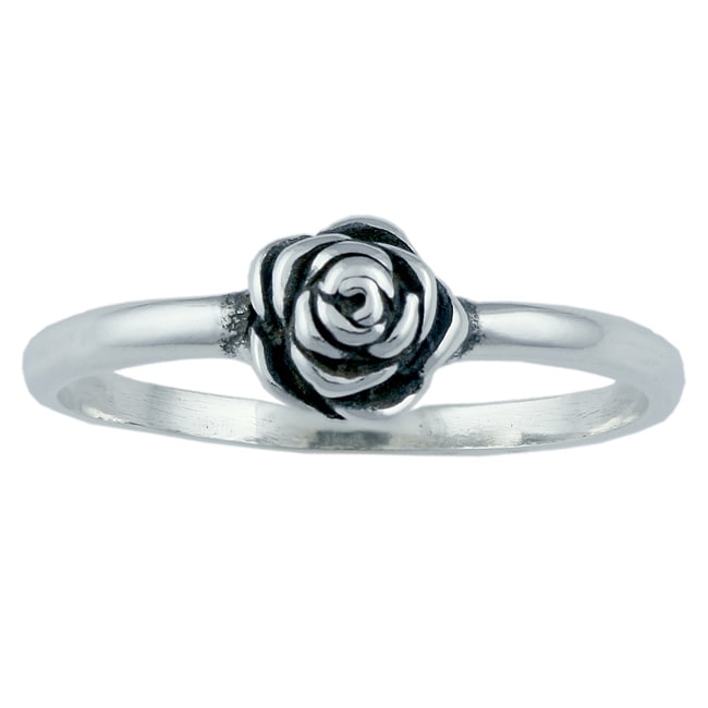 Silvermoon Sterling Silver Rose Ring