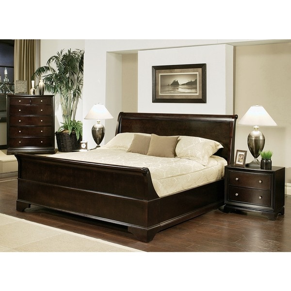 ABBYSON LIVING Kingston 4piece Espresso Sleigh California Kingsize