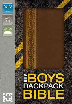 Holy Bible: New International Version, Boys Backpack, Walnut/Amber Italian Duo-Tone (Paperback)