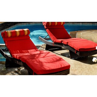 Cantina Wave Chaise Lounger and Bolster Pillow Set (Pack of 2)