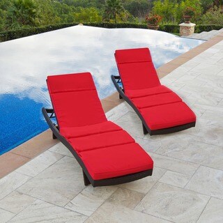 Cantina Wave Chaise Lounger and Bolster Pillow Set (Pack of 2)