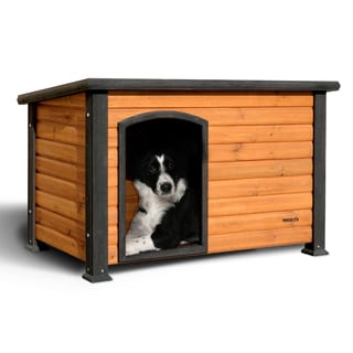 Precision Extreme Outback Log Cabin Dog House - Terra Cotta, Medium dog kennel