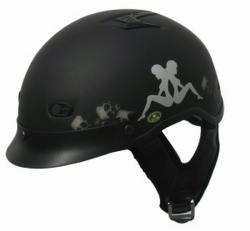 DOT Mudflap Girl Shorty Motorcycle Helmet
