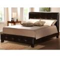 Copenhagen Dark Brown Upholstered Full Bed