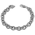 Sterling Silver Bold Textured Link 7.5-inch Bracelet