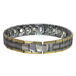 Men's Tungsten Gold-Plated Link Bracelet (11.8 mm)