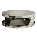 Genesis Steel and Tinted Glass Modern Coffee Table