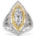 18k Gold 2-1/2ct TDW Certified Diamond Engagement Ring (D, VS2)
