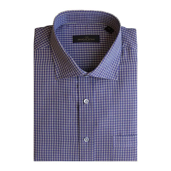 Bugatchi Uomo Mens Long sleeve Plaid Button front Shirt