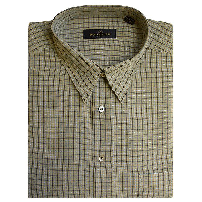 Bugatchi Uomo Mens Long sleeve Stripe Button front Shirt