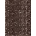 Silk rug information Hand-carved Alexa Velvet Geometric Brown Faux Silk Rug (2'1 x 4')
