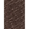 Hand-carved Alexa Velvet Zebra Brown Faux Silk Rug (5'3 x 7'6)