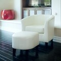 Christopher Knight Home Preston Ivory Club Chair and Ottoman Combo