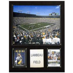 Green Bay Packers Lambeau Field 12x15 Cherry Wood Arena Plaque-Image