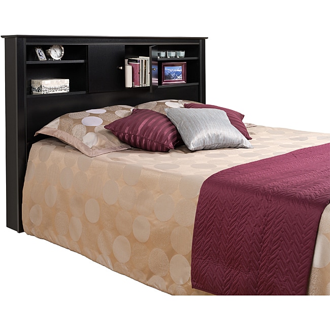 Nicola Black Full/Queensize Storage Headboard  13777021  Overstock 