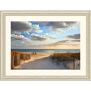 Daniel Pollera 'Sunset Beach' Framed Art Print