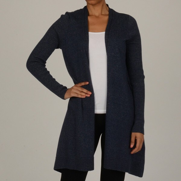 Cullen Women's Denim Blue Cotton Cascade Cardigan 13779250