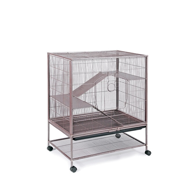 Prevue Pet Products Small Brown Metal Cage with Pullout Bottom Tray