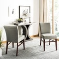 Safavieh Bolton Grey Green Linen Side Chairs (Set of 2)