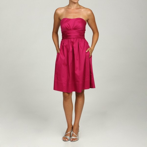 Eliza J Women's Fuschia Strapless Party Dress - 13792306 - Overstock.com Shopping - Top Rated 